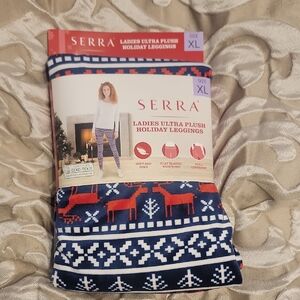 Serra Festive Blue and Red Leggings